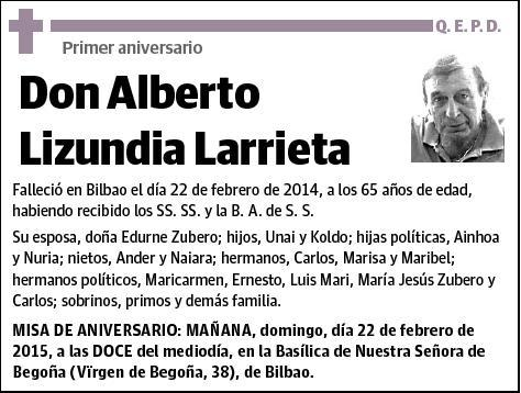 LIZUNDIA LARRIETA,ALBERTO