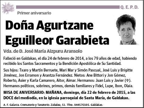 EGUILLEOR GARABIETA,AGURTZANE