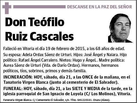 RUIZ CASCALES,TEOFILO