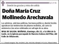 MOLLINEDO ARECHAVALA,MARIA CRUZ