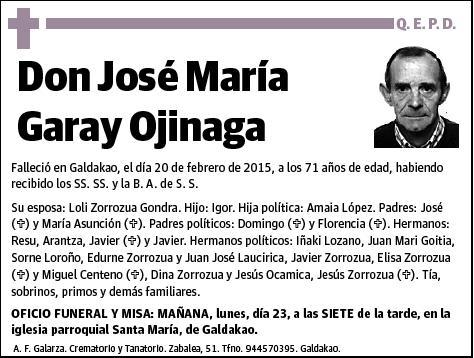 GARAY OJINAGA,JOSE MARIA