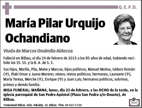 URQUIJO OCHANDIANO,MARIA PILAR