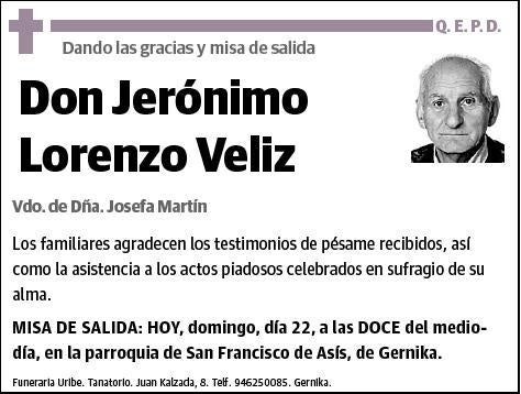 LORENZO VELIZ,JERONIMO