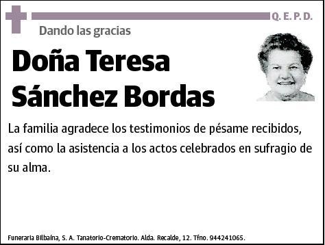 SANCHEZ BORDAS,TERESA