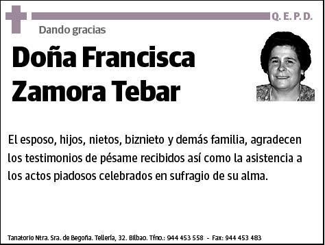 ZAMORA TEBAR,FRANCISCA