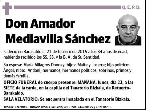 MEDIAVILLA SANCHEZ,AMADOR