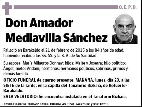 MEDIAVILLA SANCHEZ,AMADOR