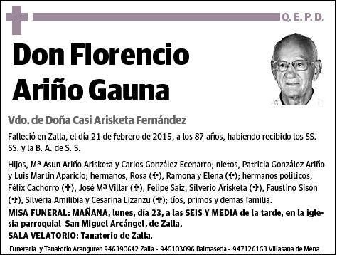 ARIÑO GAUNA,FLORENCIO