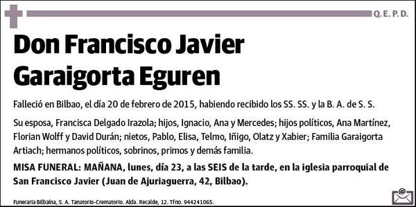 GARAIGORTA EGUREN,FRANCISCO JAVIER