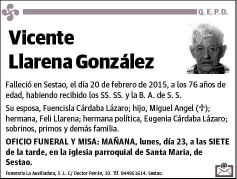 LLARENA GONZALEZ,VICENTE