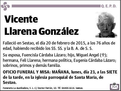 LLARENA GONZALEZ,VICENTE