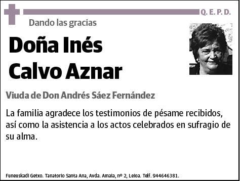 CALVO AZNAR,INES