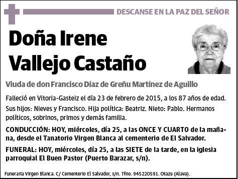 VALLEJO CASTAÑO,IRENE