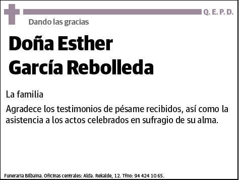 GARCIA REBOLLEDA,ESTHER