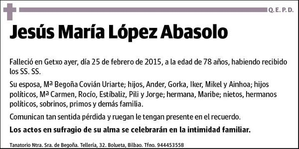 LOPEZ ABASOLO,JESUS MARIA