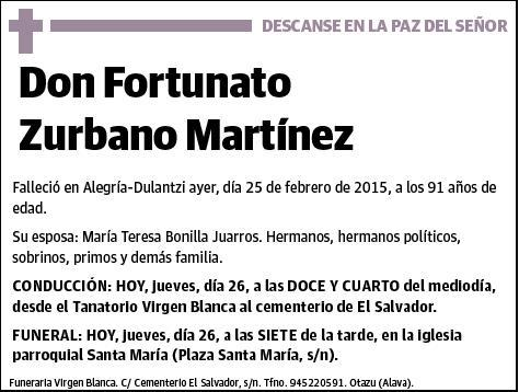 ZURBANO MARTINEZ,FORTUNATO