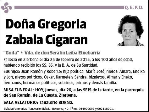 ZABALA CIGARAN,GREGORIA