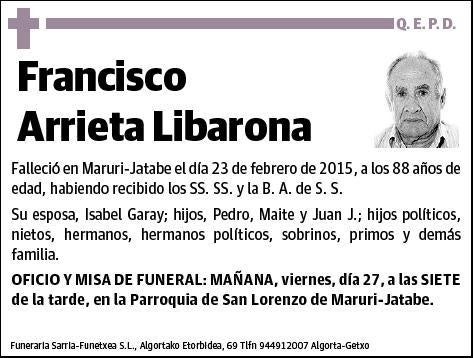 ARRIETA LIBARONA,FRANCISCO