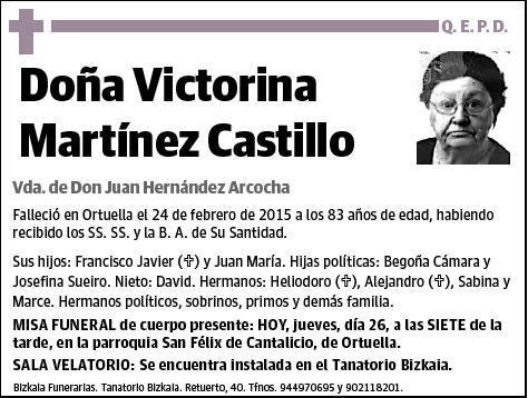 MARTINEZ CASTILLO,VICTORINA