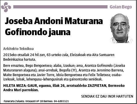 MATURANA GOFINONDO,JOSEBA ANDONI