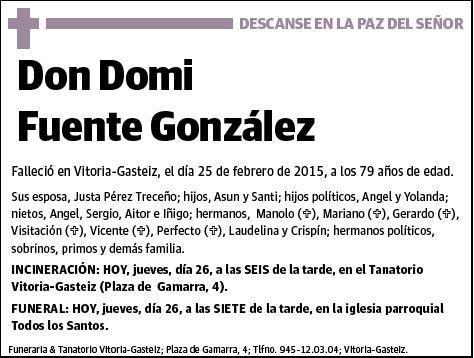 FUENTE GONZALEZ,DOMI