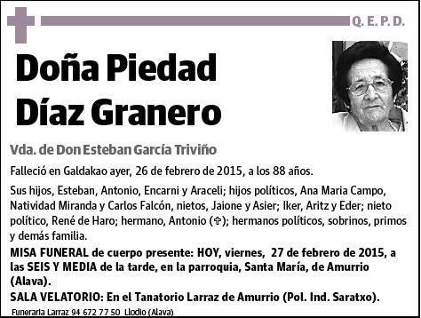 DIAZ GRANERO,PIEDAD