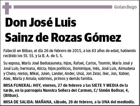 SAINZ DE ROZAS GOMEZ,JOSE LUIS