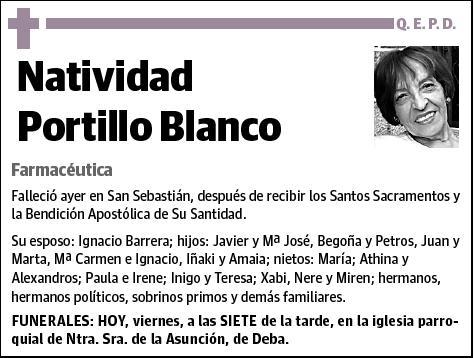 PORTILLO BLANCO,NATIVIDAD