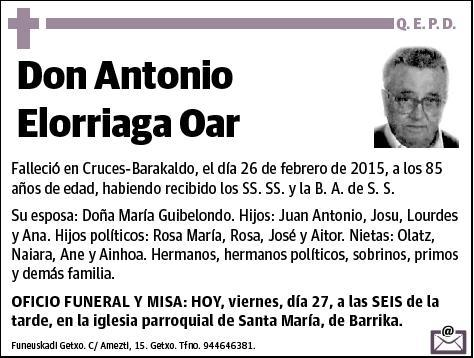 ELORRIAGA OAR,ANTONIO