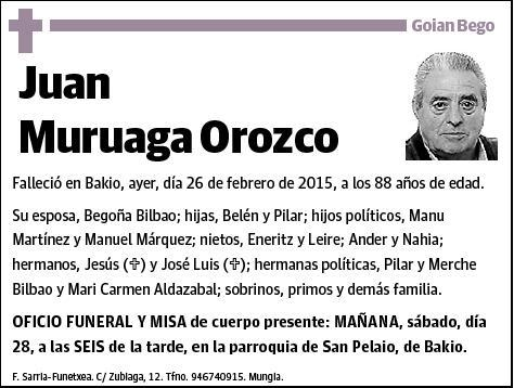 MURUAGA OROZCO,JUAN