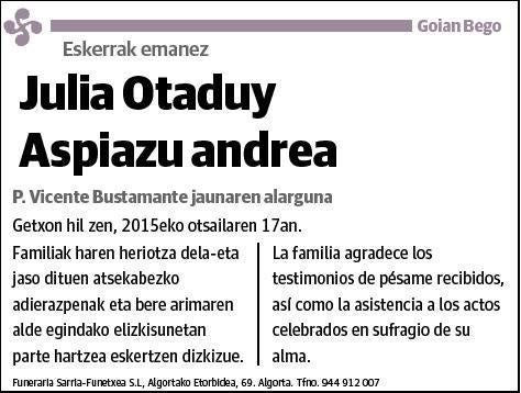 OTADUY ASPIAZU,JULIA