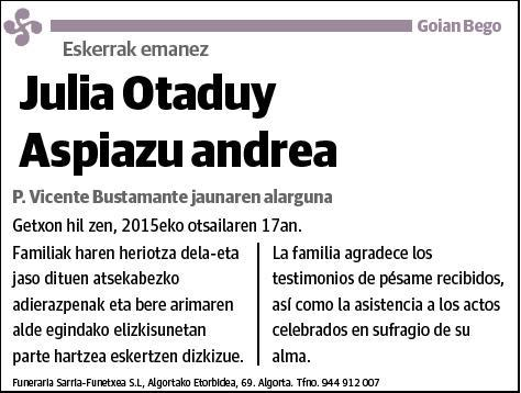 OTADUY ASPIAZU,JULIA