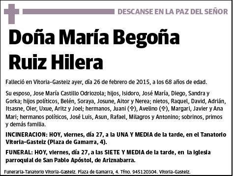 RUIZ HILERA,MARIA BEGOÑA