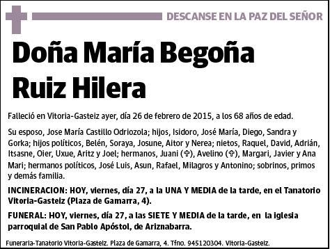 RUIZ HILERA,MARIA BEGOÑA