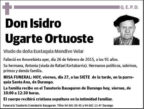 UGARTE ORTUOSTE,ISIDRO