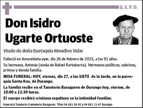 UGARTE ORTUOSTE,ISIDRO