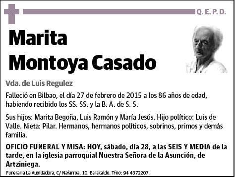 MONTOYA CASADO,MARITA