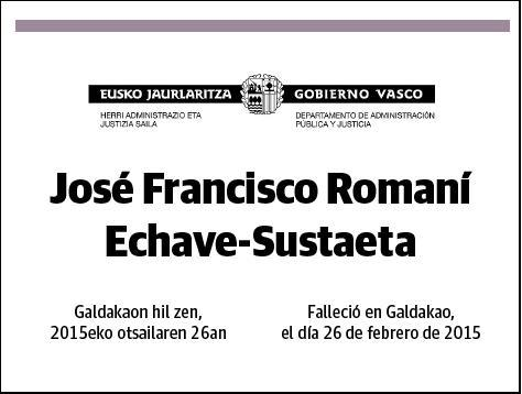 ROMANI ECHAVE- SUSTAETA,JOSE FRANCISCO