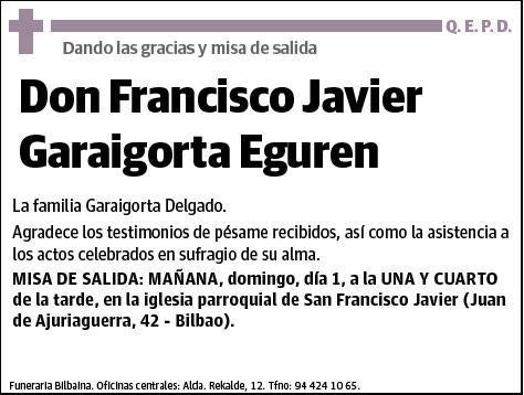 GARAIGORTA EGUREN,FRANCISCO JAVIER