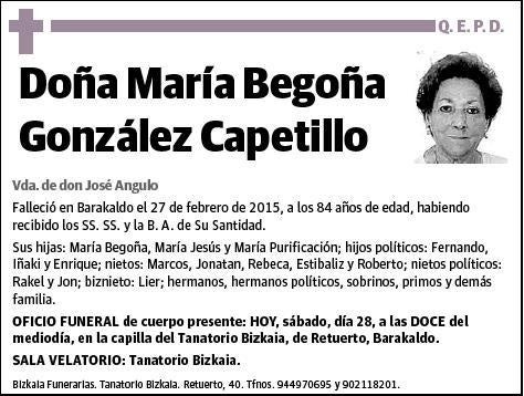 GONZALEZ CAPETILLO,MARIA BEGOÑA