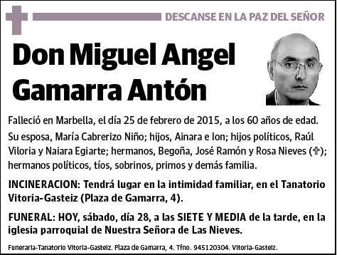 GAMARRA ANTON,MIGUEL ANGEL