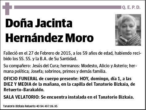 HERNANDEZ MORO,JACINTA