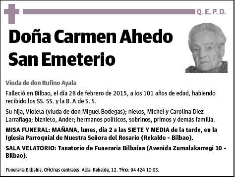 AHEDO SAN EMETERIO,CARMEN