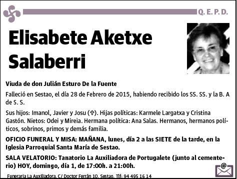 AKETXE SALABERRI,ELISABETE