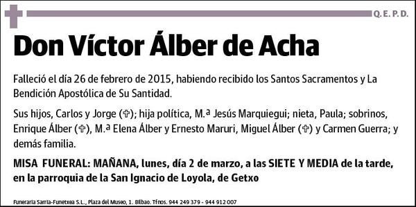 ALBER DE ACHA,VICTOR