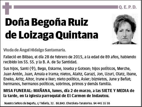 RUIZ DE LOIZAGA QUINTANA,BEGOÑA