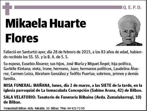 HUARTE FLORES,MIKAELA