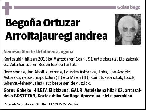 ORTUZAR ARROITAJAUREGI,BEGOÑA