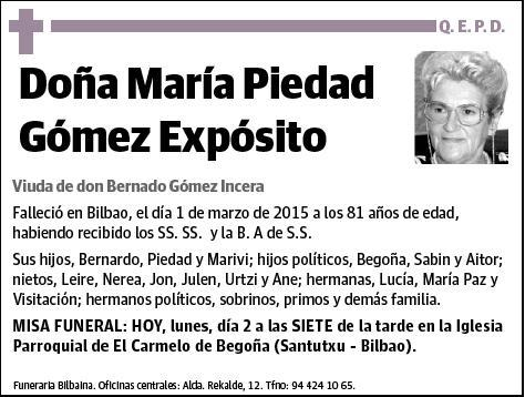 GOMEZ EXPOSITO,MARIA PIEDAD