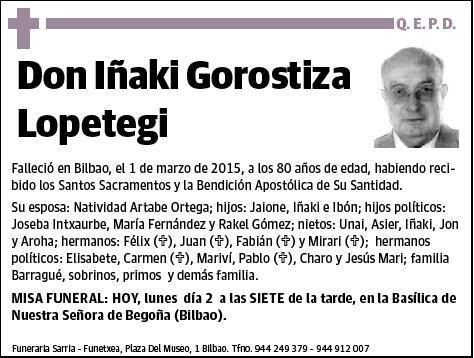 GOROSTIZA LOPETEGI,IÑAKI